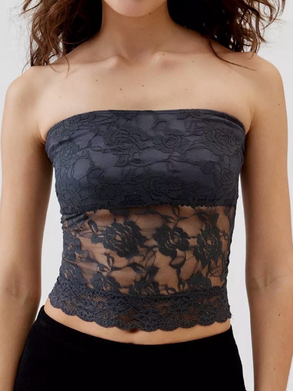 Urban Renewal Lace Bandeau Tube Top Medium